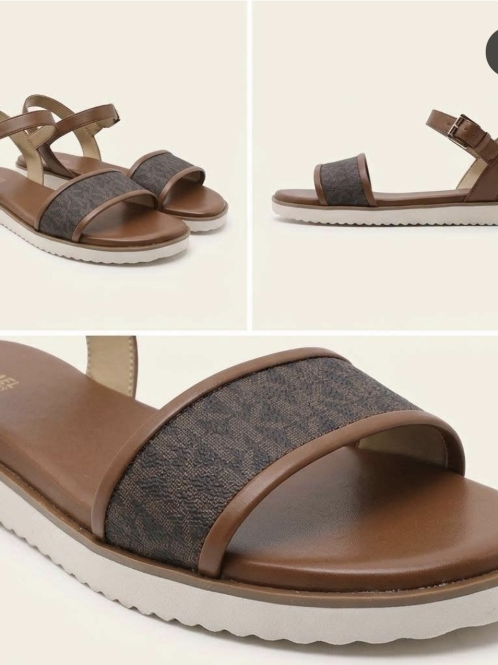 Michael Kors Women's Brown Ankle-Strap Sandals